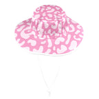 Pink Leopard Wide Brim Bucket Hat Wide Brim Bucket Hat animal Printed Offshore