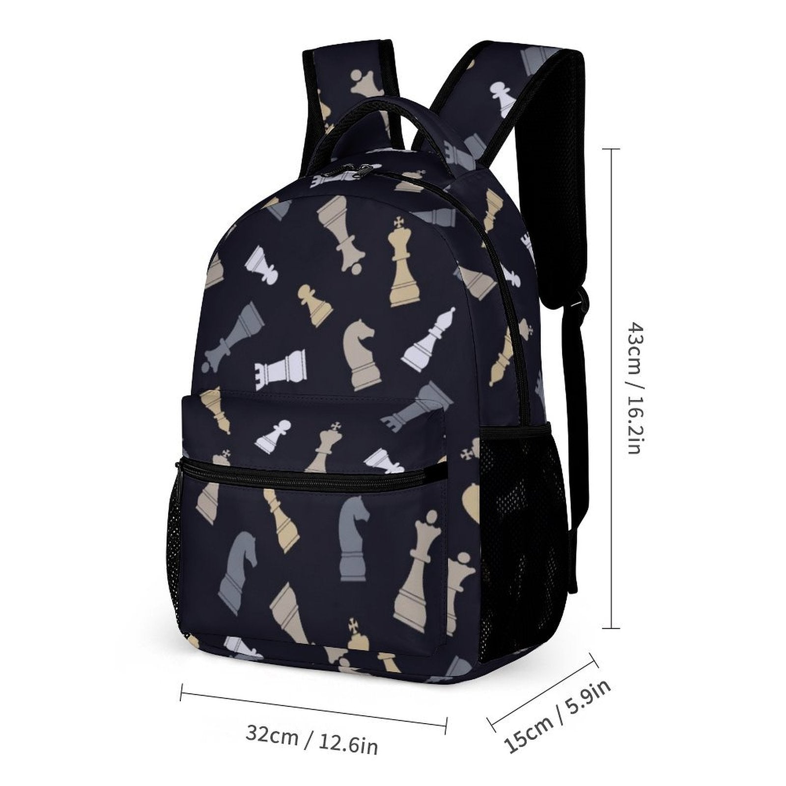 Chess Pattern Backpack, Lunch Bag & Pencil Case Set