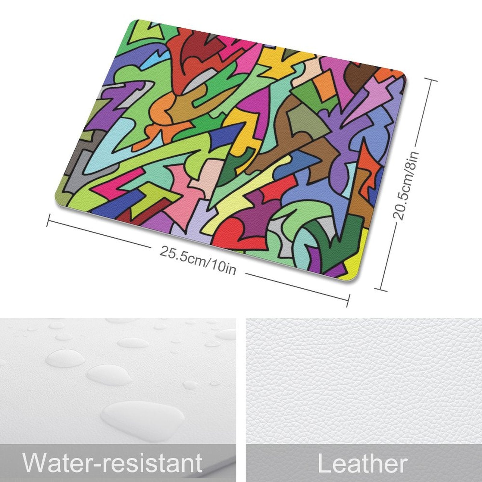 Bright Abstract Leather Mouse Pad Leather Mouse Pad Printed Offshore