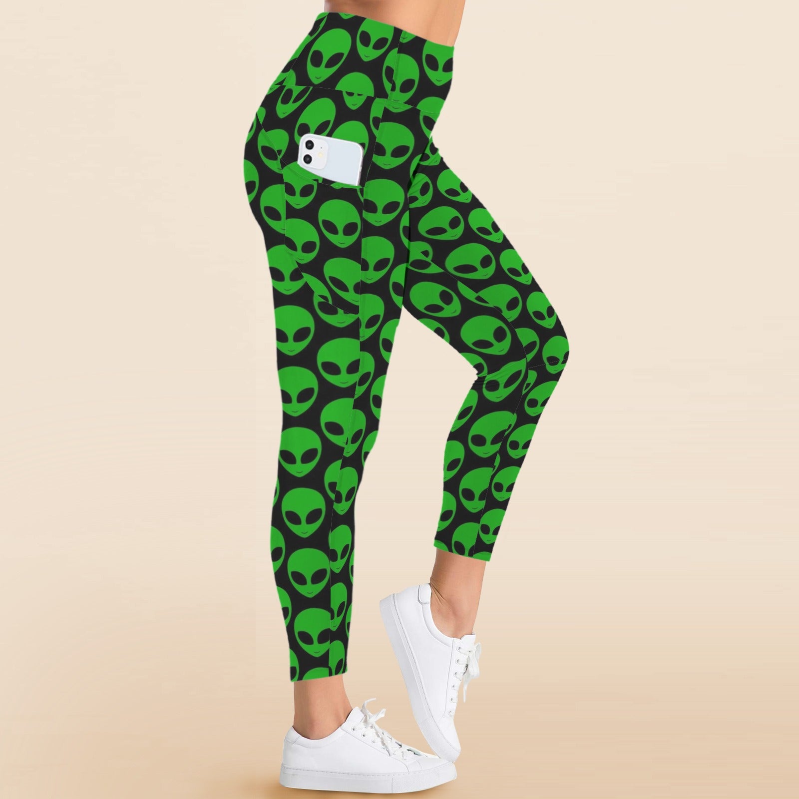 Aliens - Women's High Waist Pockets Yoga Leggings