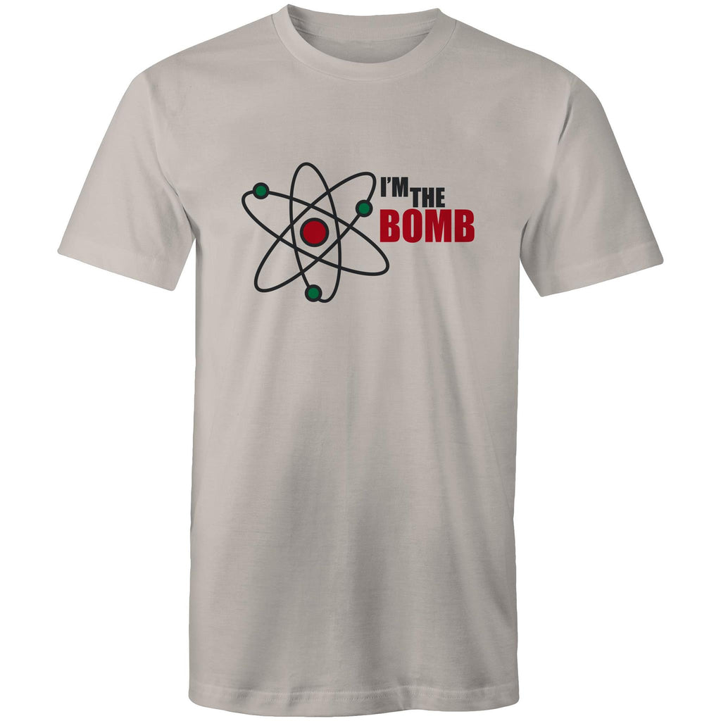 Atom, I'm The Bomb - Mens T-Shirt Light Grey Mens T-shirt Printed In Australia Science