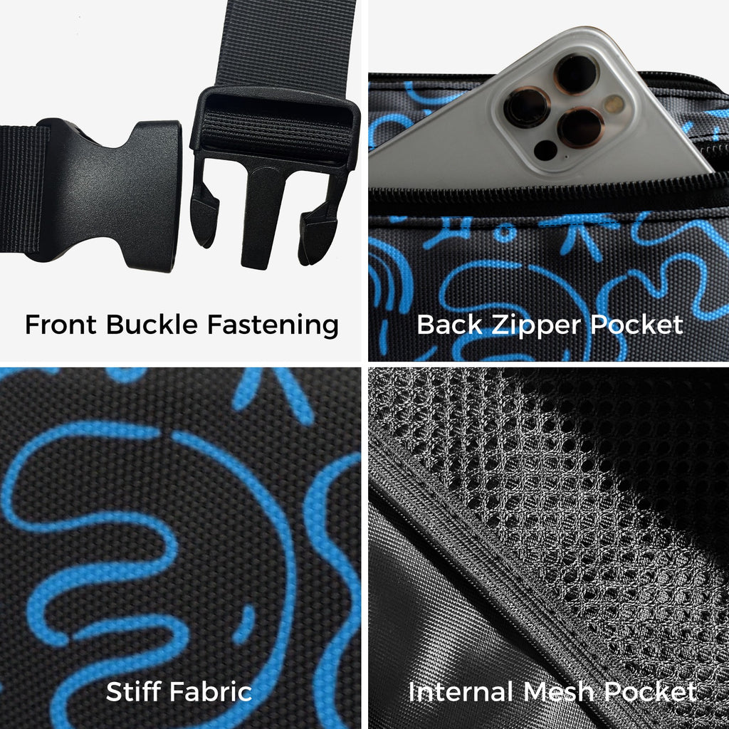 Blue Squiggle - Belt Bag