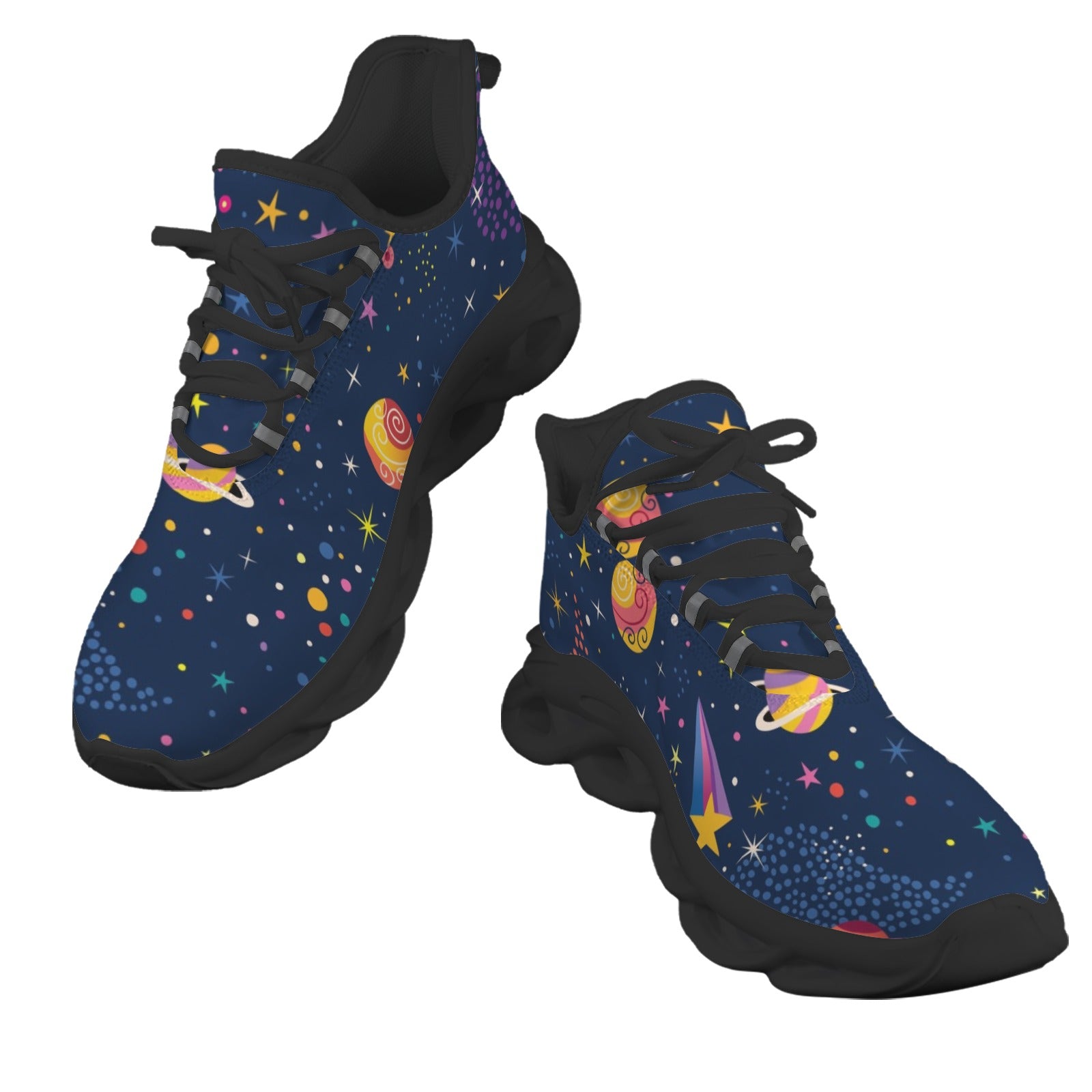 Colourful Space Men's Twisted Sole Sneakers