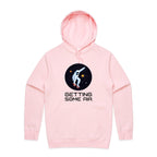 Getting Some Air, Skateboard Astronaut - Mens Hoodie Pink Mens Hoodie Printed In Australia Space