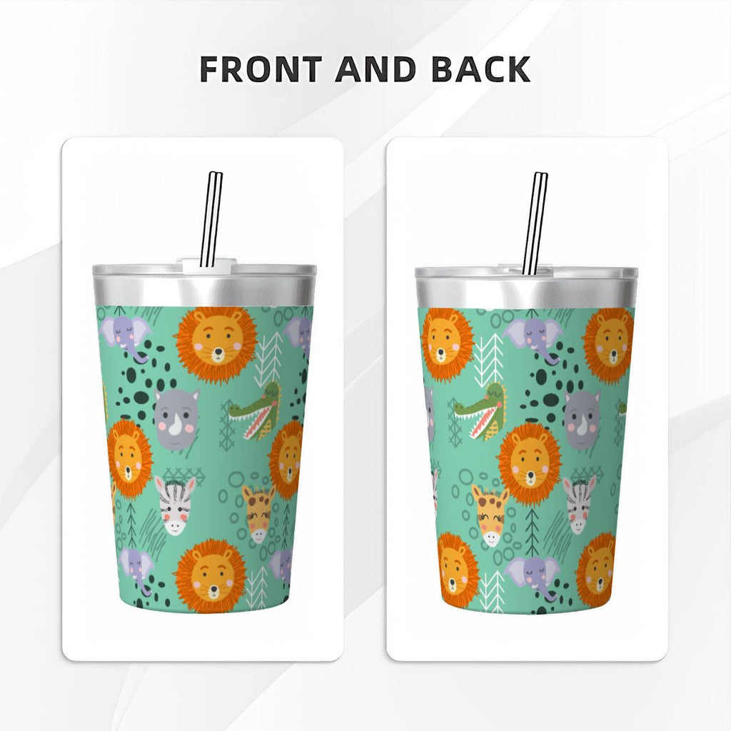 Safari Animals Small Stainless Steel Travel Mug Cup 12oz/350ml