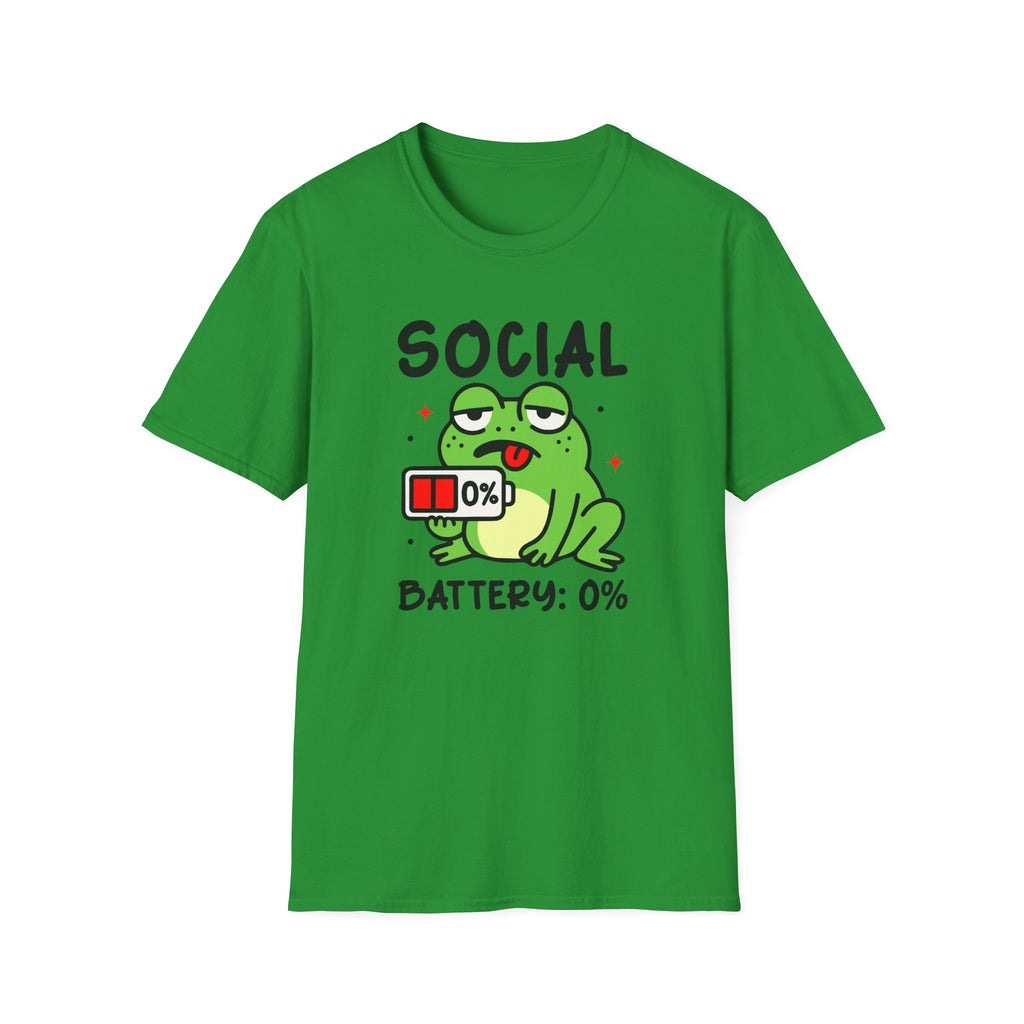 Frog, Social Battery - Unisex Softstyle T-Shirt