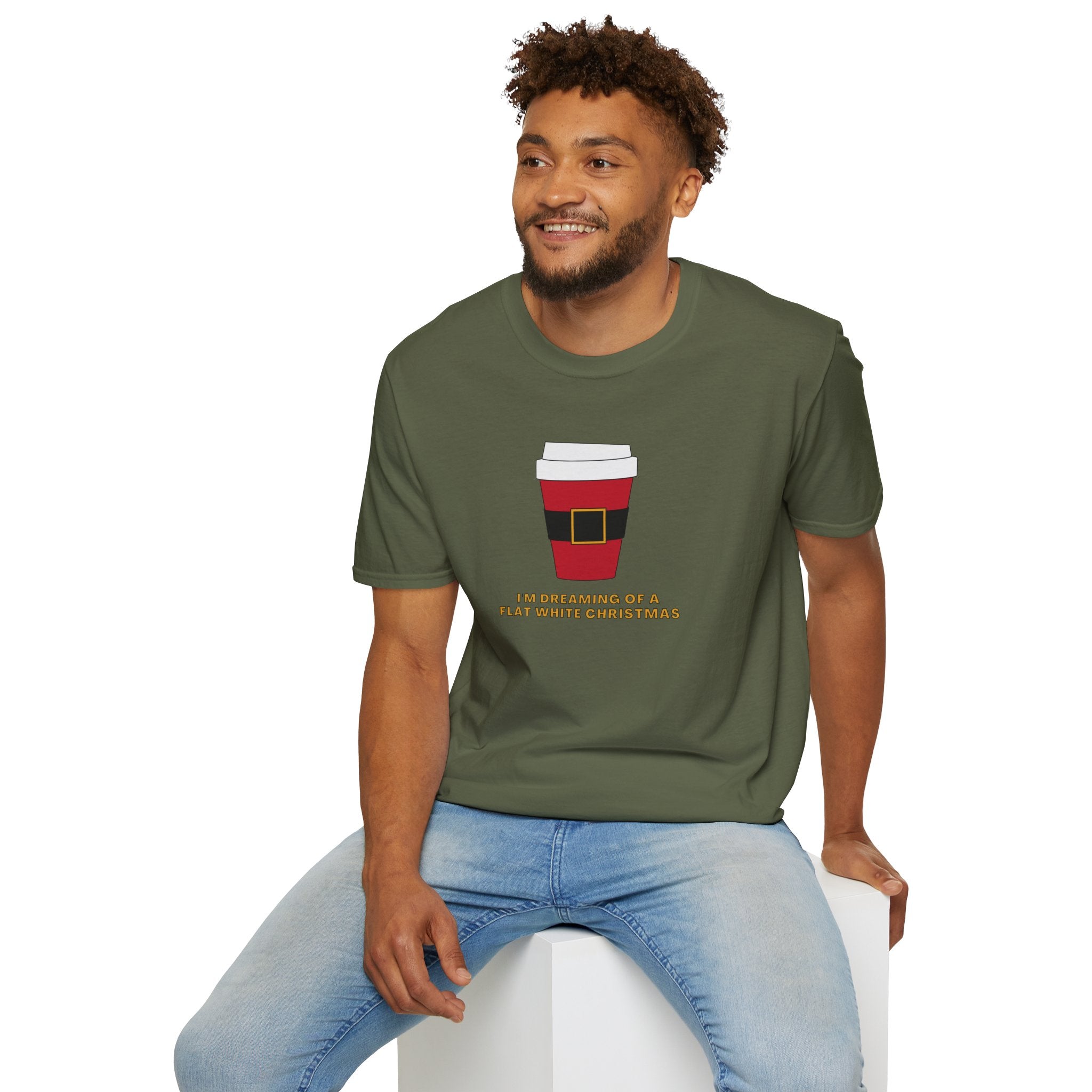 I'm Dreaming Of A Flat White Christmas - Unisex Softstyle T-Shirt