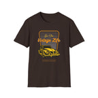 Live The Vintage Life, Car - Unisex Softstyle T-Shirt