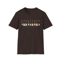Guitars In Every Colour Unisex Softstyle T-Shirt Dark Chocolate Unisex Adult T-shirt Australian Printer Music
