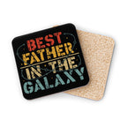 Best Father in the Galaxy - Glossy Cork Backed Coasters Coaster Australian Printer Dad