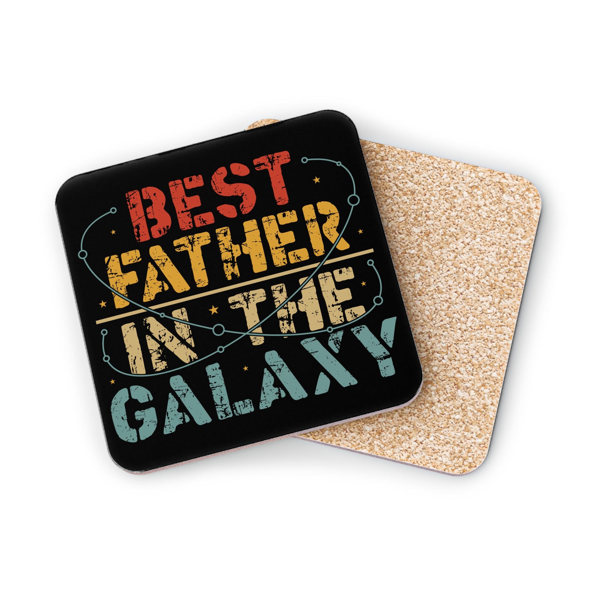 Best Father in the Galaxy - Glossy Cork Backed Coasters Coaster Australian Printer Dad