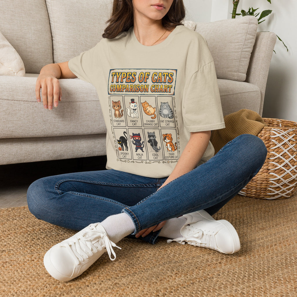 Types Of Cats Unisex T-Shirt Unisex Adult T-shirt animal Globally Fulfilled