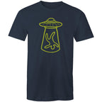 Alien Abduction - Mens T-Shirt Navy Mens T-shirt Printed In Australia Sci Fi