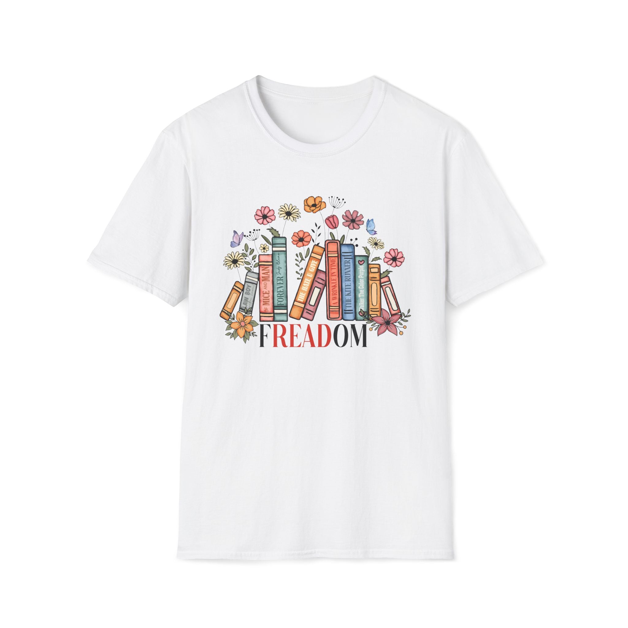 Freadom, Reading Books - Unisex Softstyle T-shirt