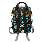 Starfish And Shells - Multi-Function Backpack, Nappy / Diaper Bag