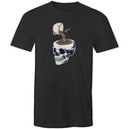 Coffee Skull - Mens T-Shirt Black Mens T-shirt Coffee Printed In Australia