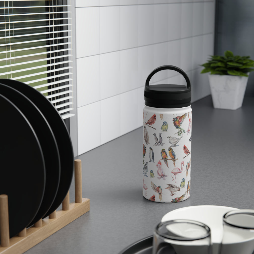 Birds Of A Feather Stainless Steel Water Bottle, Handle Lid Stainless Steel Water Bottle With Handle Lid animal Birds Globally Fulfilled