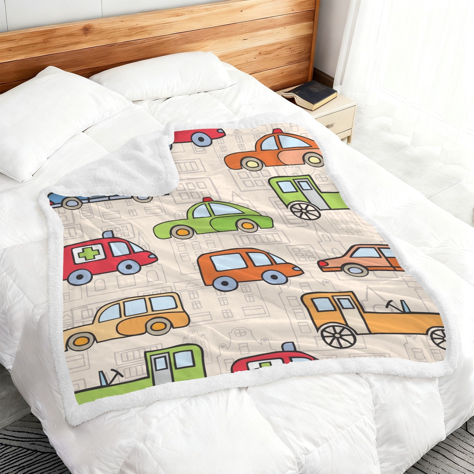 Kids Cars - Double-Layer Fleece Blanket 51"x59"
