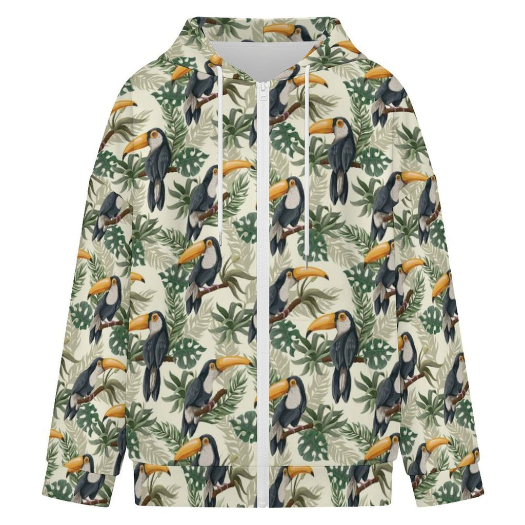 Toucan Jungle Women's Full-Zip Hoodie