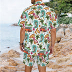 Surfing Safari Men's Hawaiian Shirt & Shorts Set