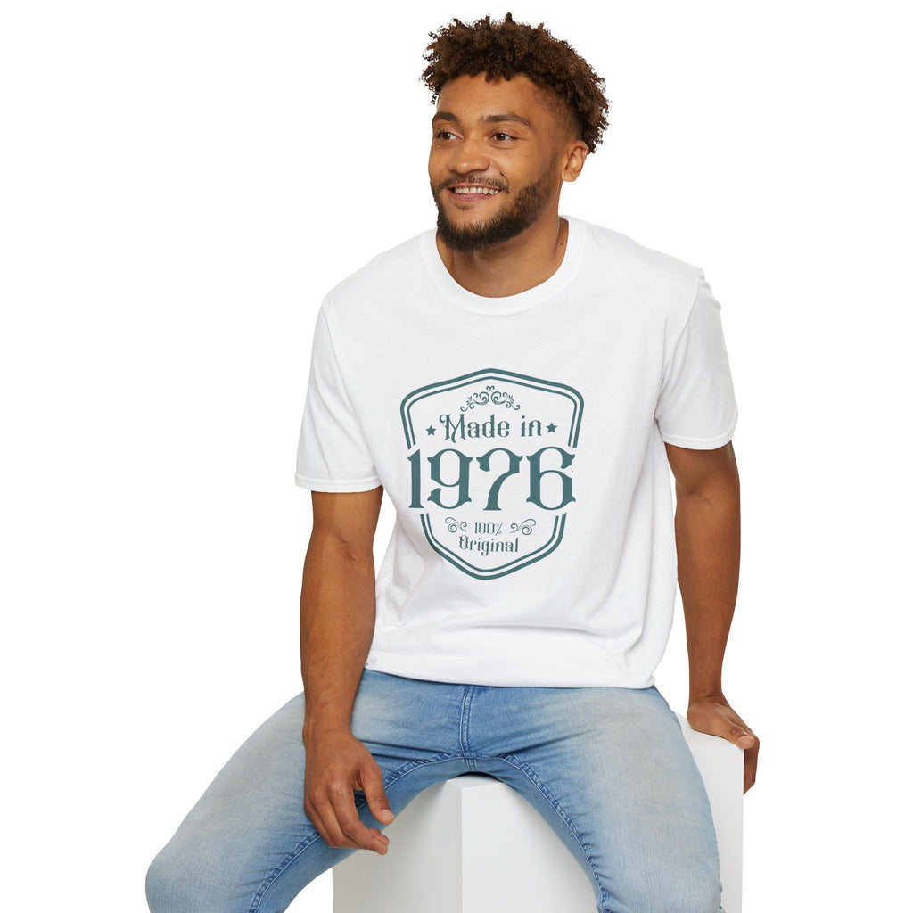 Turning 50, Made In 1976 Unisex Softstyle T-Shirt Unisex Adult T-shirt Australian Printer Birthday