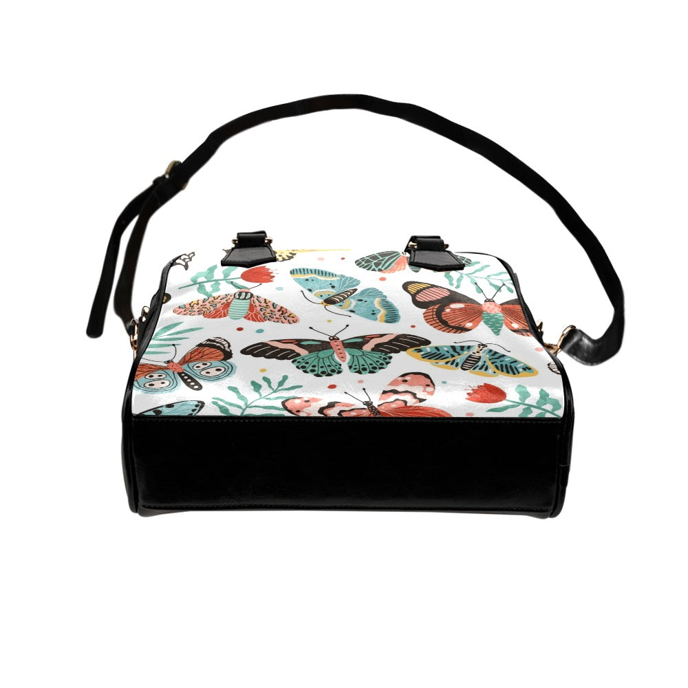 Pretty Moths And Butterflies Shoulder Handbag