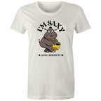 I'm Saxy And I Know It, Saxophone Hippo - Womens T-shirt Natural Womens T-shirt animal Music Printed In Australia
