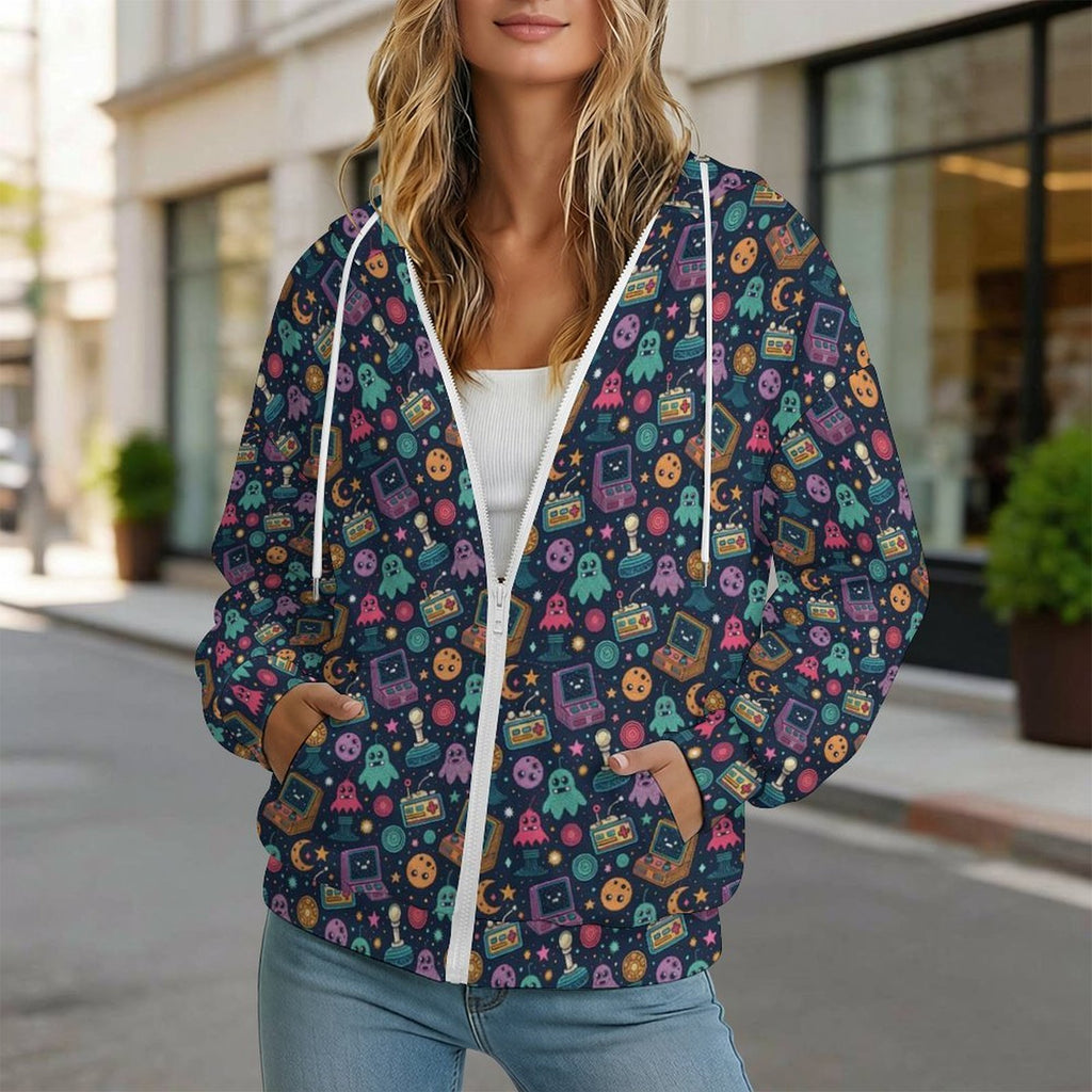 Space Arcade Women's Full-Zip Hoodie