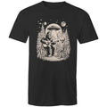 Alien And Bigfoot Play Guitar Men's AS Colour T-Shirt Black Mens T-shirt Music Printed In Australia Sci Fi