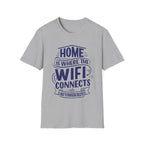 Home Is Where The WIFI Connects Automatically - Unisex Softstyle T-Shirt