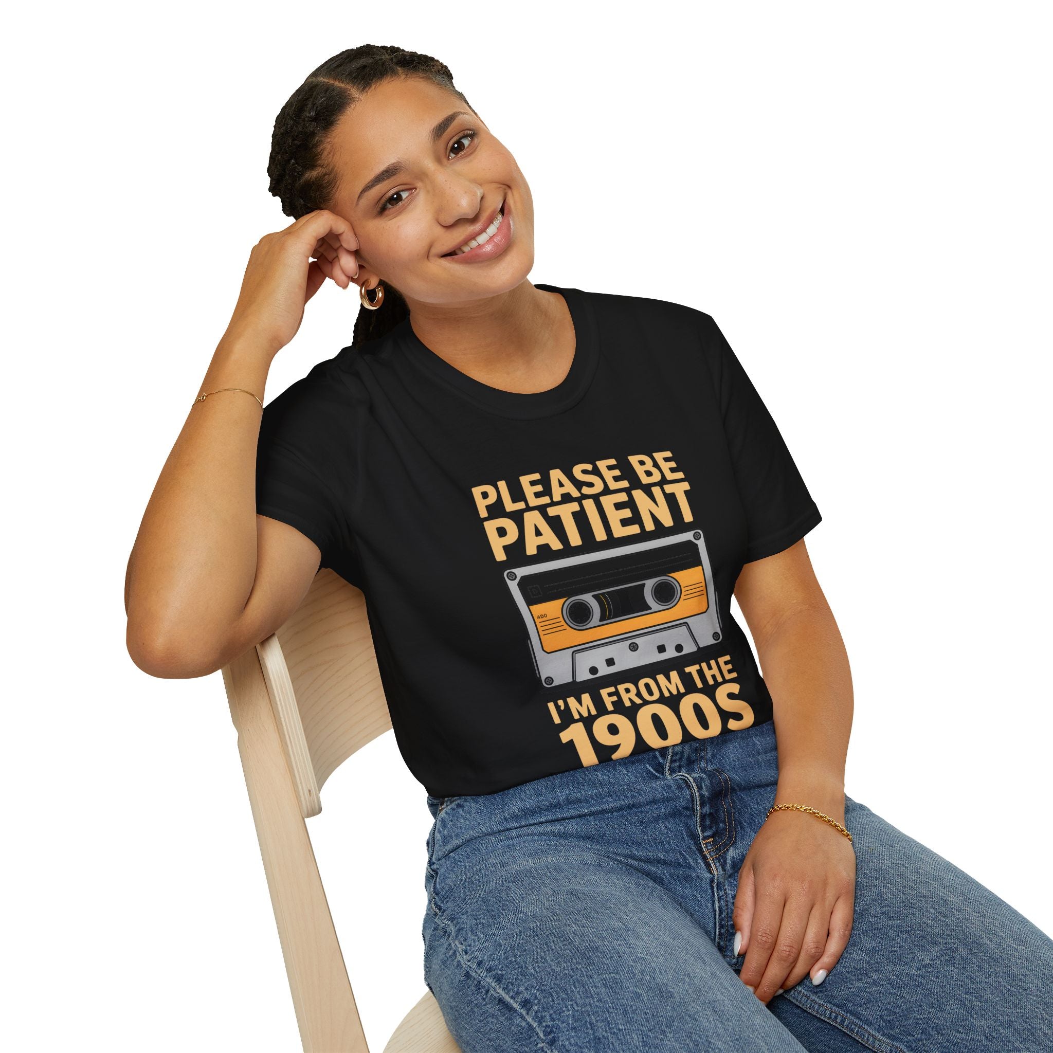 Cassette Tape, Please Be Patient, I'm From The 1900's Unisex Softstyle T-Shirt Unisex Adult T-shirt Australian Printer Music