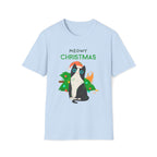 Meowy Christmas, Cat With Burning Christmas Tree - Unisex Softstyle T-Shirt