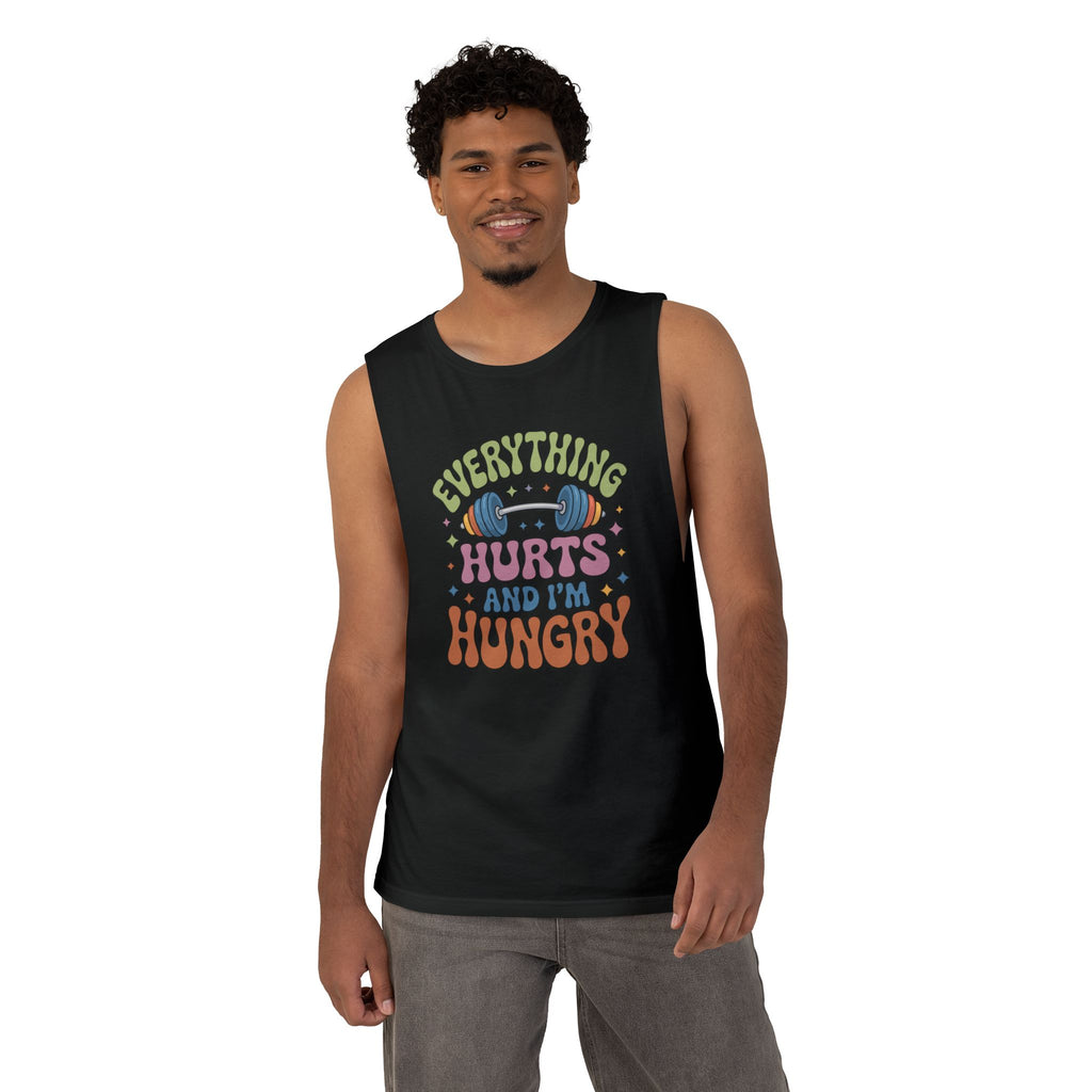 Everything Hurts And I'm Hungry Unisex Barnard Tank Open Arm Tank Top Australian Printer Fitness