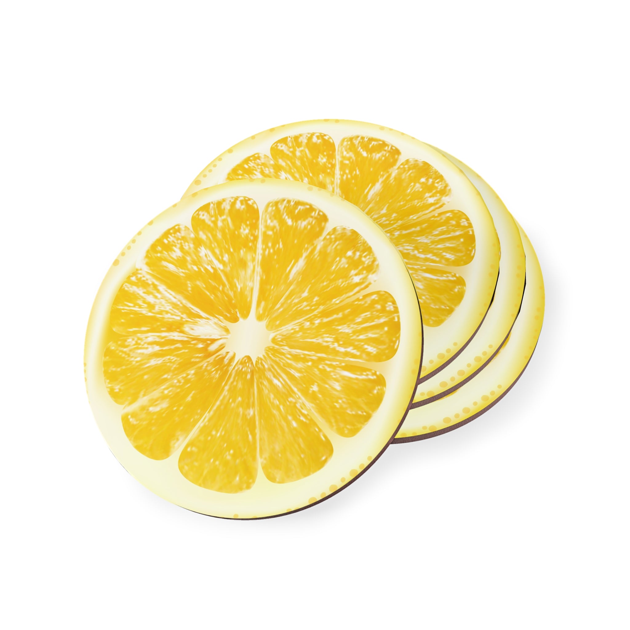Lemon Slice - Round Coasters Round 3.7" x 3.7" 4pcs Round Coaster Australian Printer