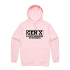 Gen X, Lots Of Memories, No Evidence Men's AS Colour Hoodie Pink Mens Hoodie Printed In Australia