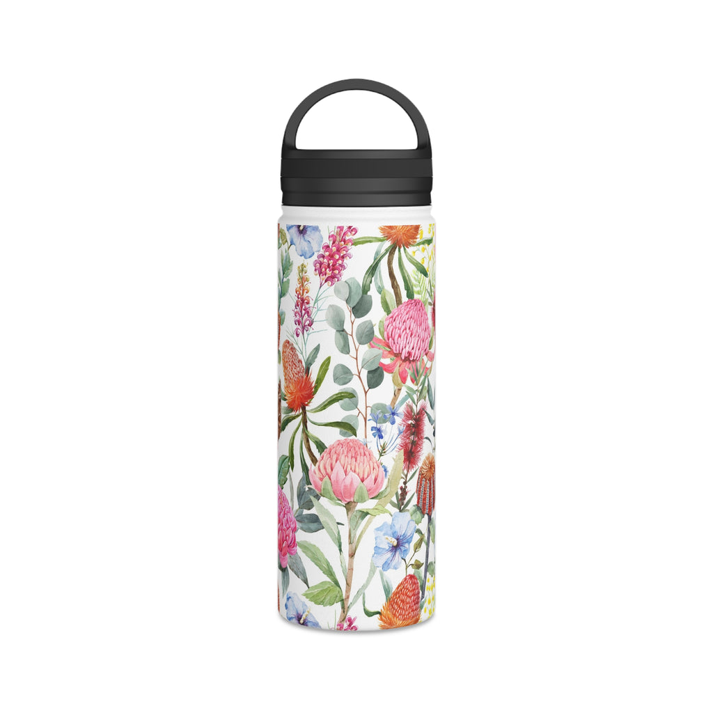 Australian Native Flowers Stainless Steel Water Bottle, Handle Lid Stainless Steel Water Bottle With Handle Lid Globally Fulfilled Plants