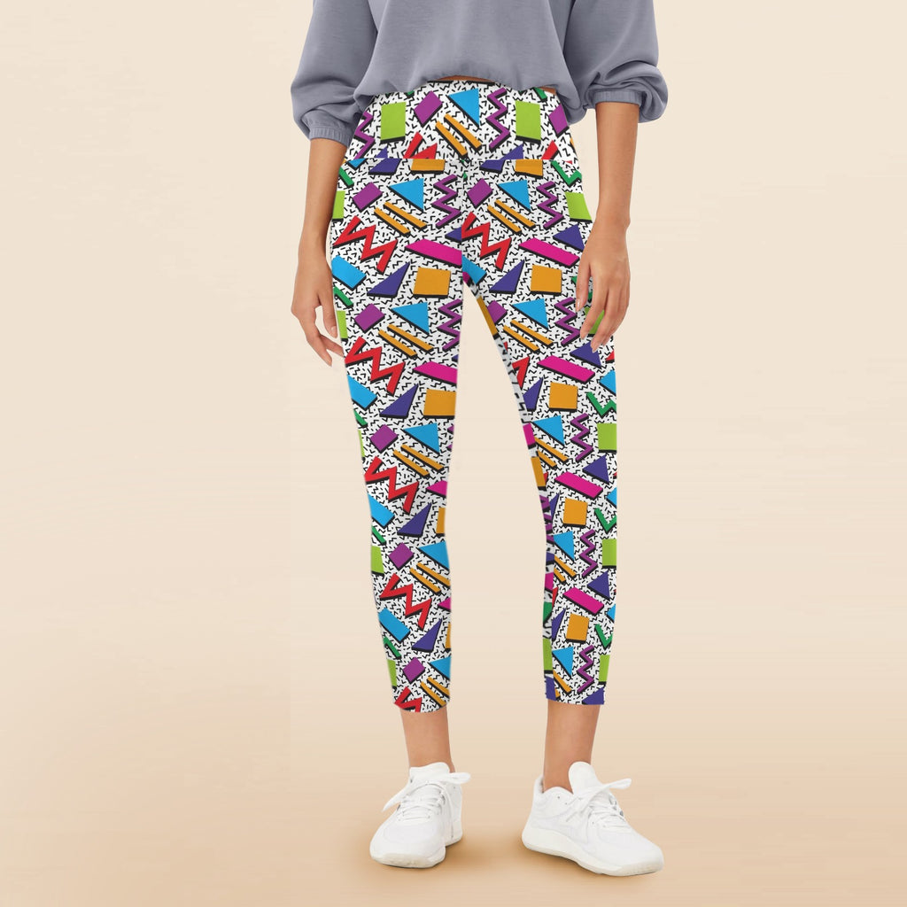 Graphic 80's Women's High Waist Pockets Yoga Leggings 5XL Women's High Waist Pockets Yoga Leggings Printed Offshore Retro