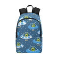 Cute Aliens in UFOs Fabric Backpack One Size Fabric Backpack Printed Offshore Sci Fi