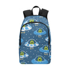 Cute Aliens in UFOs - Fabric Backpack