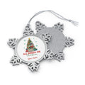Personalised - All Booked For Christmas - Christmas Pewter Snowflake Ornament