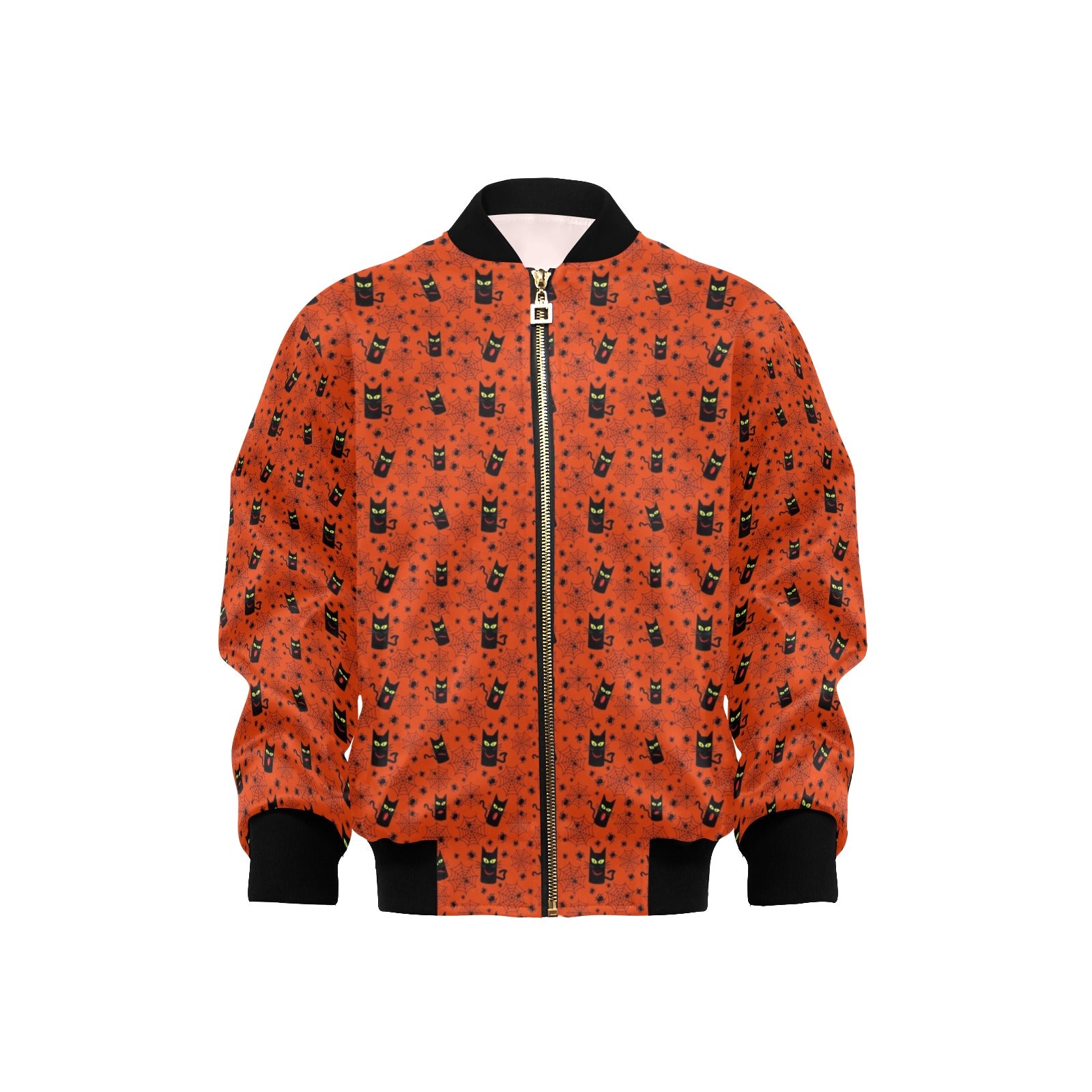 Halloween Black Cats Kids Bomber Jacket