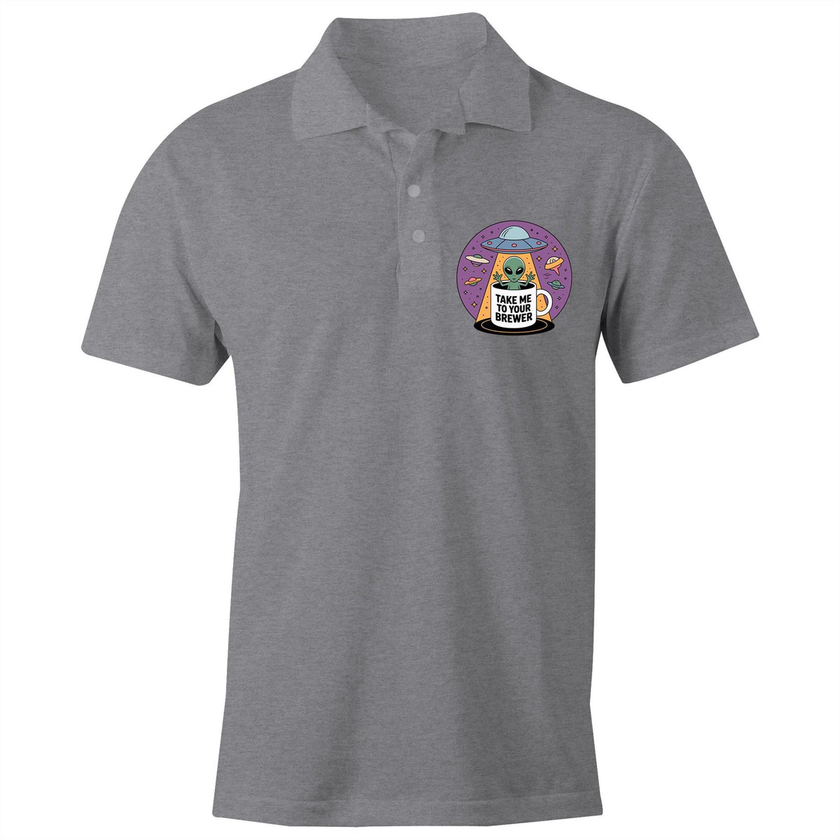 Alien Coffee Take Me To Your Brewer AS Colour Chad Polo Shirt