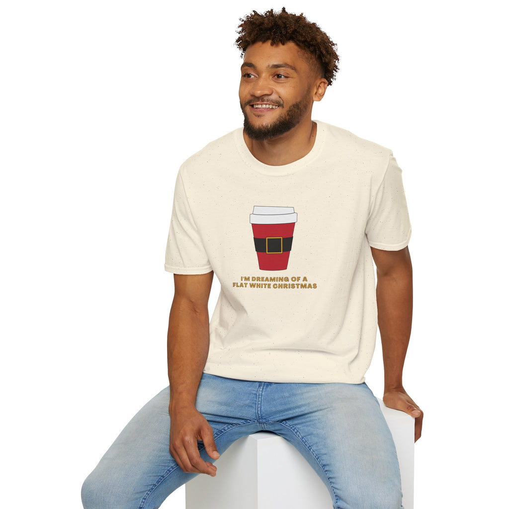 I'm Dreaming Of A Flat White Christmas - Unisex Softstyle T-Shirt