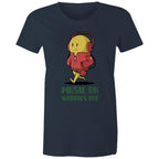 Music On, Worries Off - Womens T-shirt Navy Womens T-shirt Music Printed In Australia