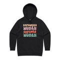 Empowered Women Empower Women Women's AS Colour Hoodie Black Womens Hoodie Positivity Printed In Australia