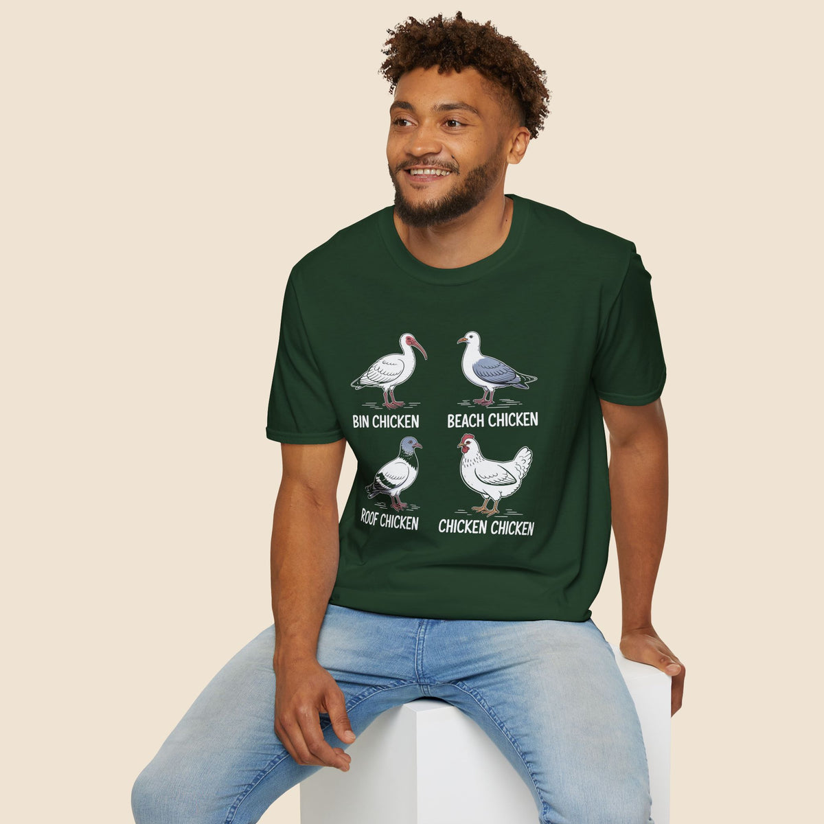 Bin Chicken Beach Chicken Chicken Types Unisex T-Shirt Unisex Adult T-shirt animal Birds Globally Fulfilled