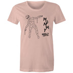 Mummy Needs A Coffee - Womens T-shirt Pale Pink Womens T-shirt Coffee Mum Printed In Australia