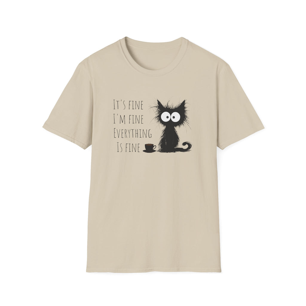 It's Fine, I'm Fine, Everything Is Fine Unisex Softstyle T-Shirt Sand Unisex Adult T-shirt animal Australian Printer