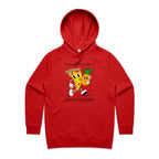 Pineapple Pizza - Womens Hoodie Red Womens 2XL Womens Hoodie Food Printed In Australia