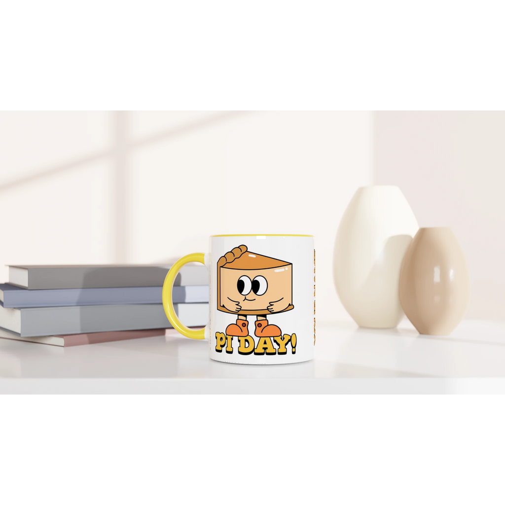 Personalised - Pi Day - White 11oz Ceramic Mug with Colour Inside Personalised 11oz Mug customise Globally Fulfilled Maths personalise Science